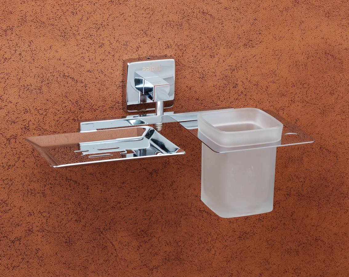 A-305 SOAP DISH WITH TUMBLER HOLDER